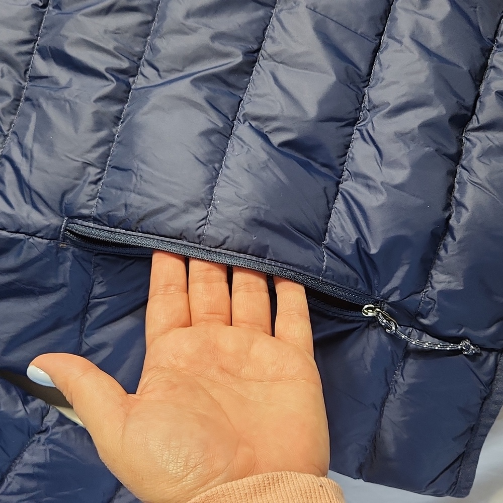 Eddie Bauer Men’s 650 Down Jacket – Blue/Navy with Gold Lining – Size L – NWT - Picture 4 of 9